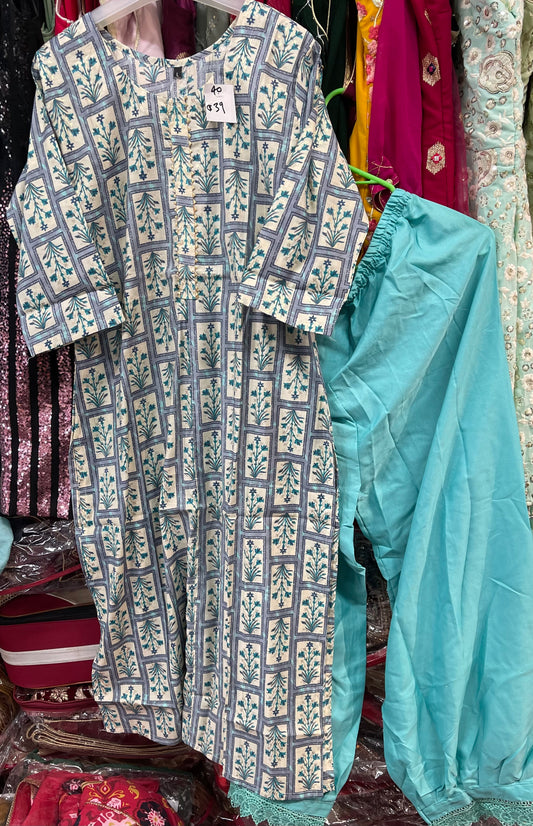 Beautiful designer kurti with Afghani salwar