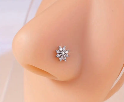 Beautiful designer American diamond nose pin