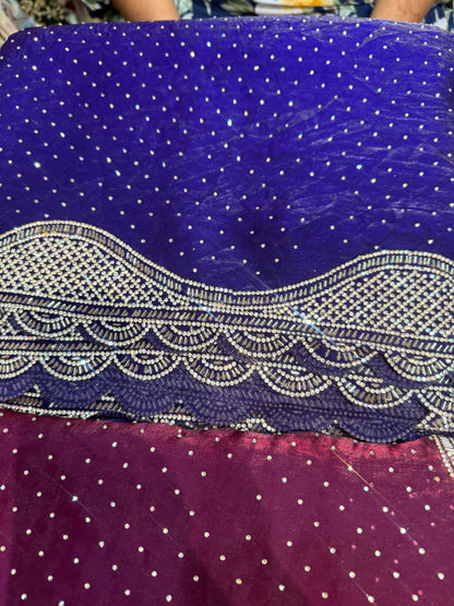 Beautiful designer fully embroidered Jimmy Choo saree