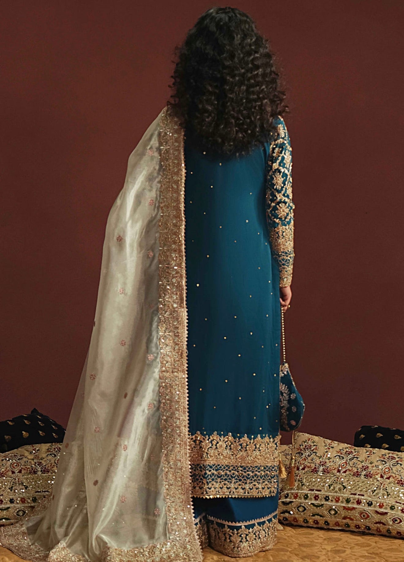 Beautiful designer Pakistani style plazo suit