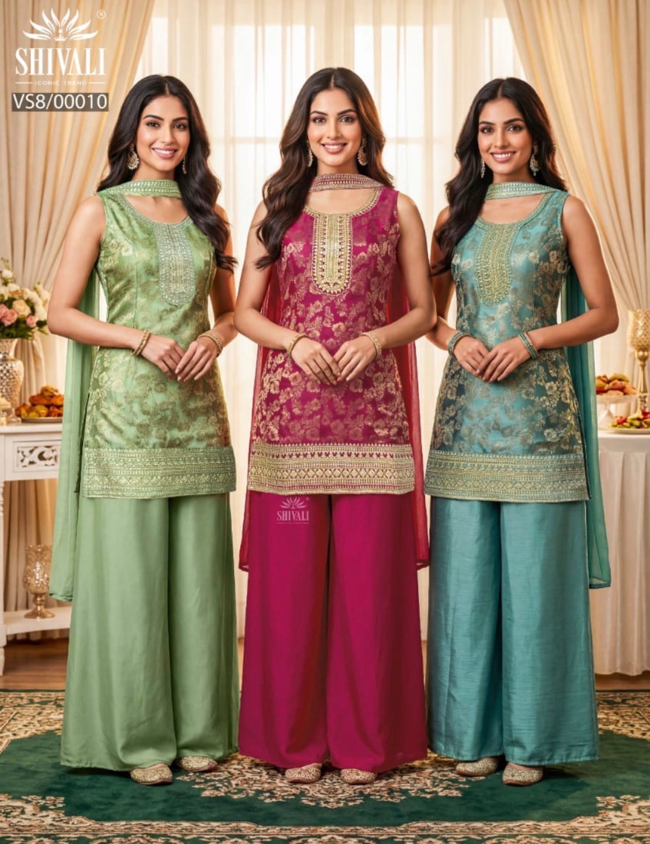 Beautiful designer plazo suit