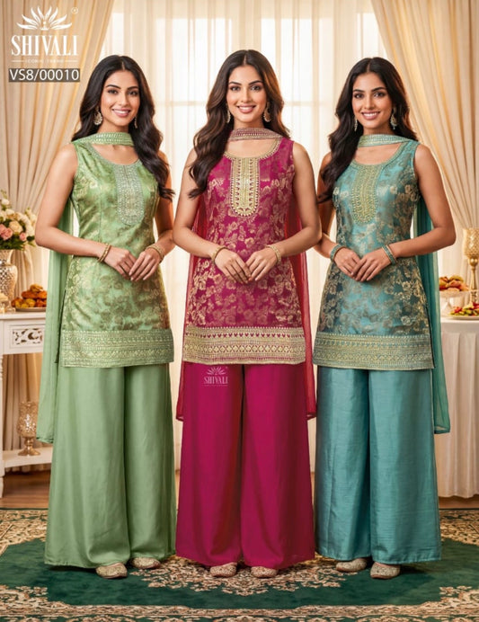 Beautiful designer plazo suit