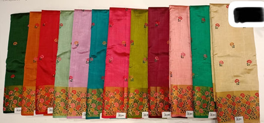 Beautiful designer embroidery silk saree