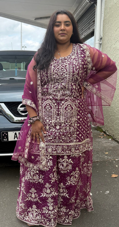 Beautiful designer skirt pants suit