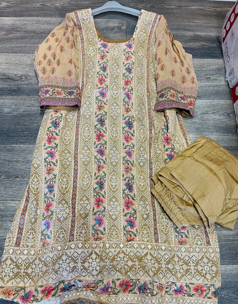 Beautiful designer lucknowi embroidery Pakistani style suit