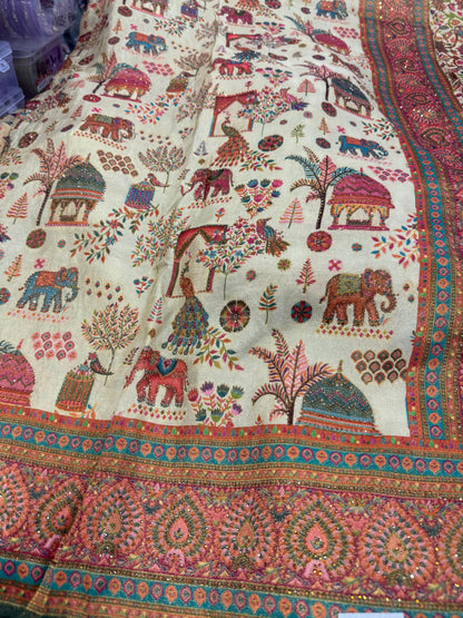 Beautiful designer pure silk saree