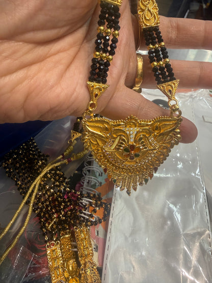 Beautiful designer gold plated mangalsutra