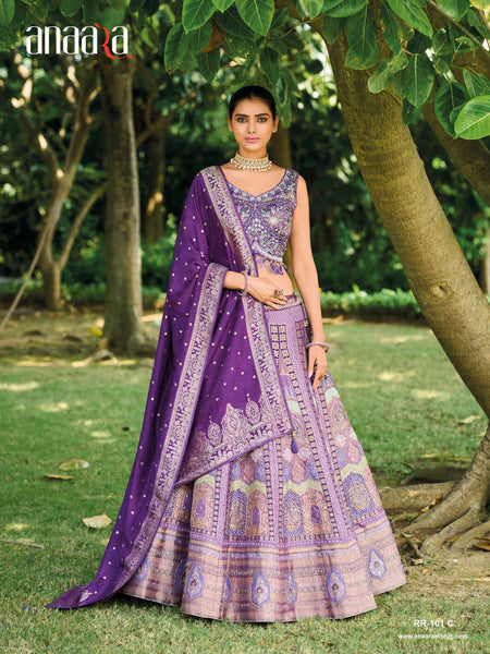 Beautiful designer heavily embroidery silk lengha choli