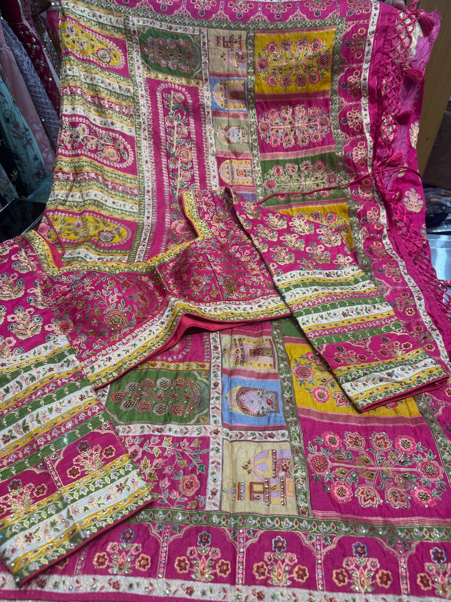 Beautiful designer saree with readymade blouse