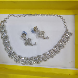 Beautiful designer American diamond necklace set