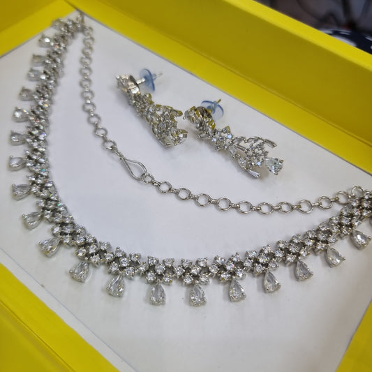 Beautiful designer American diamond necklace set