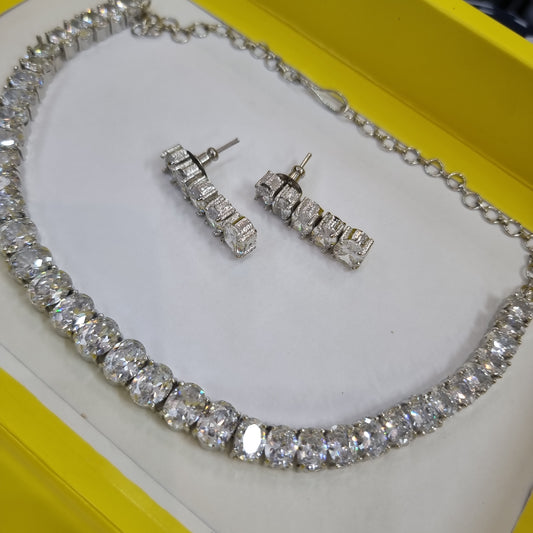 Beautiful designer American diamond necklace set