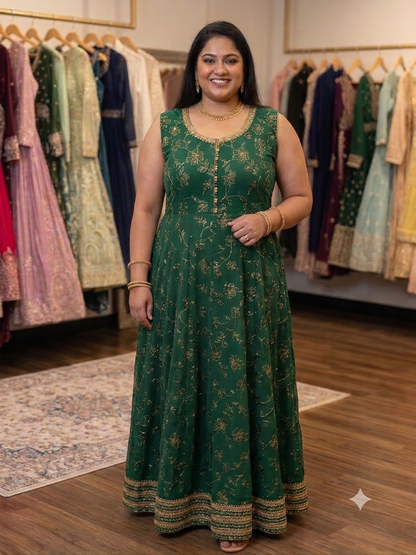 Beautiful designer gown style anarkali