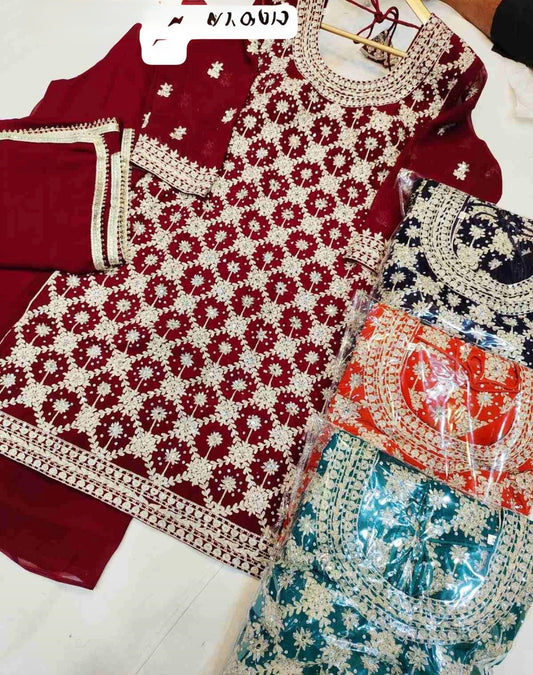 Beautiful designer plazo suit