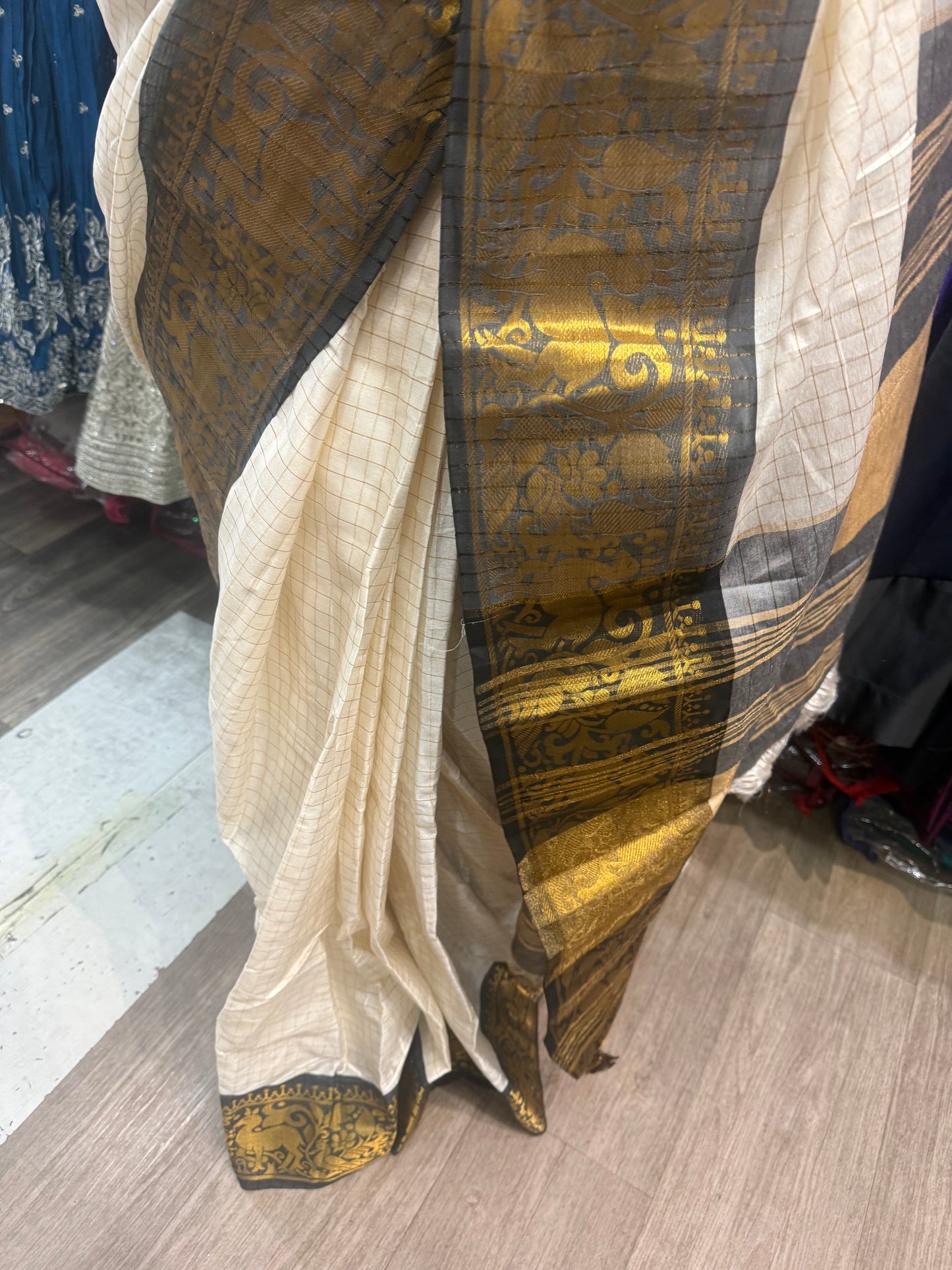 Beautiful designer readymade saree with readymade blouse