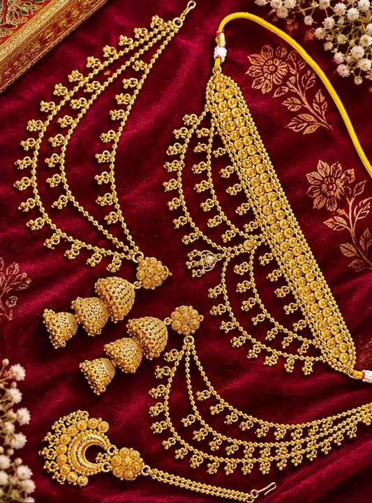 Beautiful designer gold plated necklace set