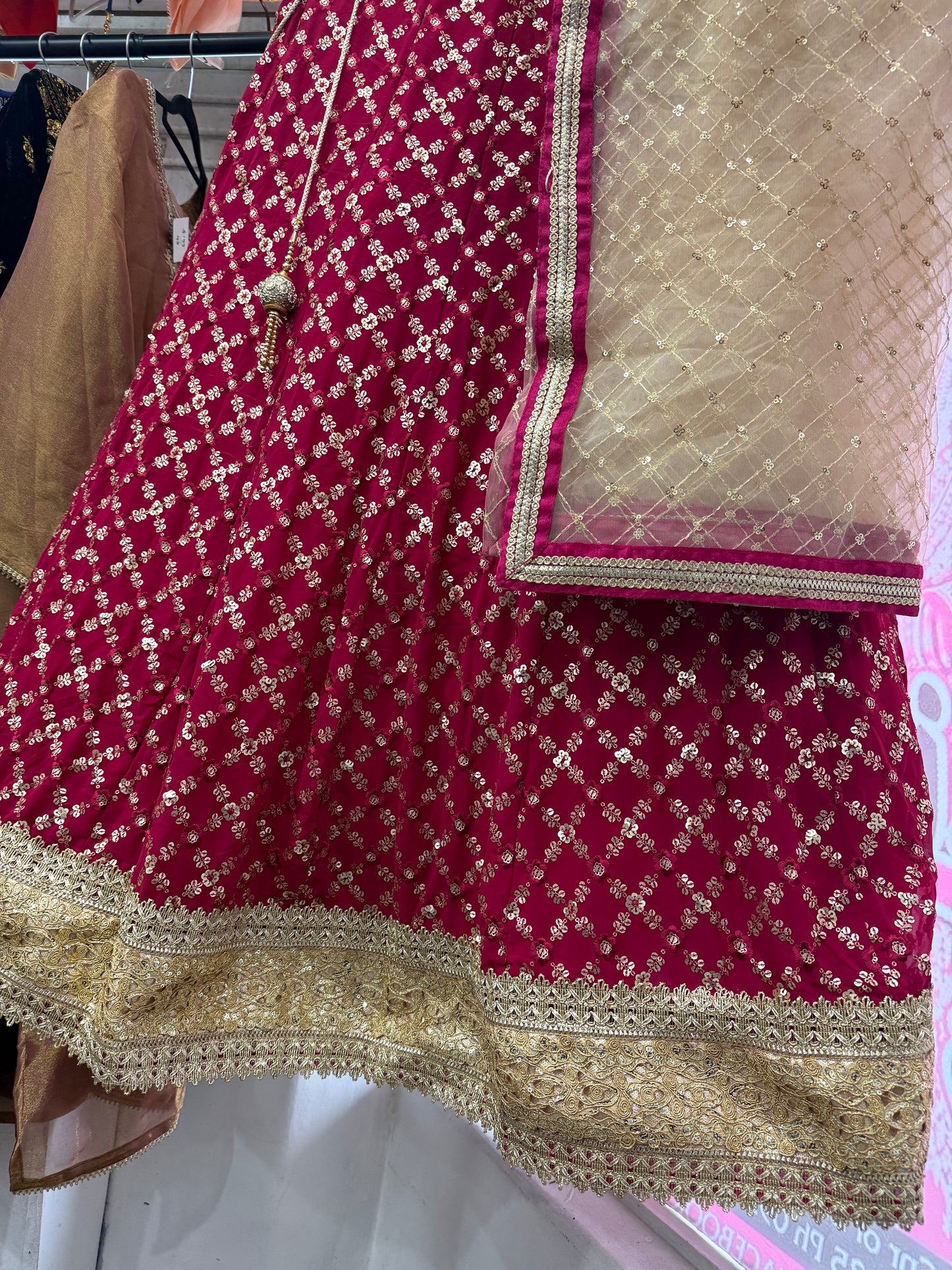 Beautiful designer heavily embroidery lengha choli suit