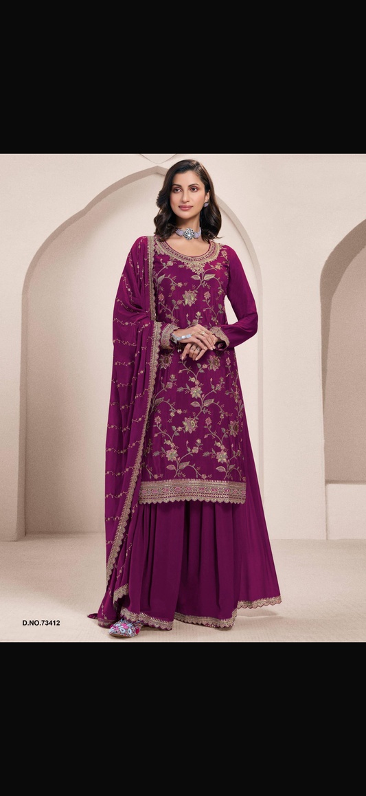 Beautiful designer plazo suit