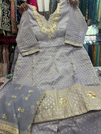 Beautiful designer plazo suit