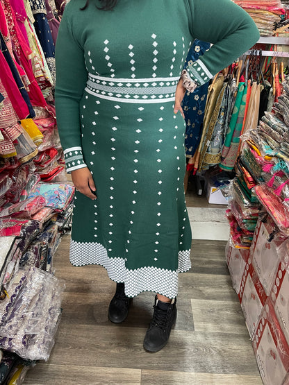 Beautiful designer winter dress style flare kurti