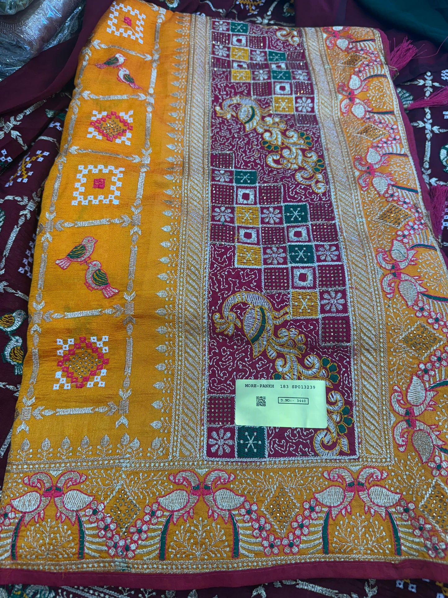 Beautiful designer fully embroidery saree