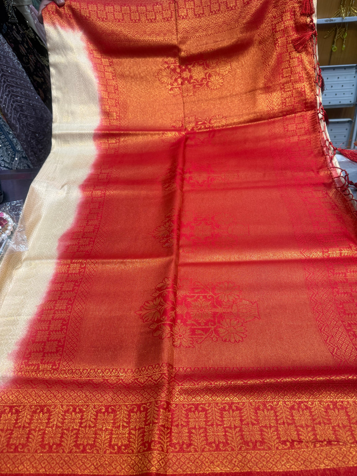 Beautiful designer mulberry silk saree