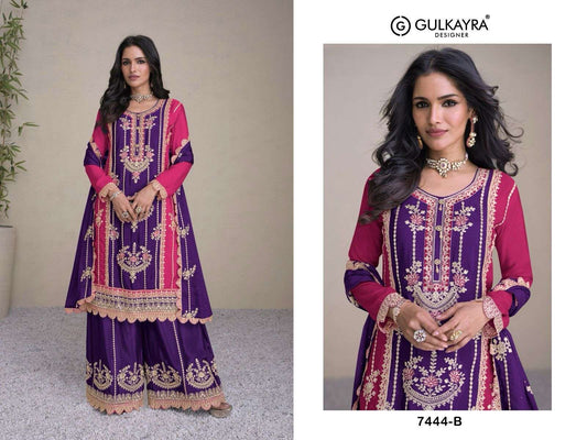 Beautiful designer flare top plazo suit