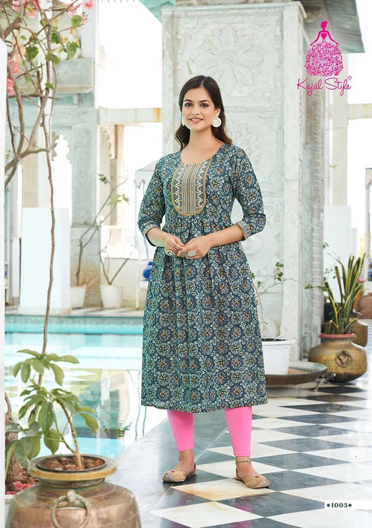 Beautiful designer nayra cut kurti