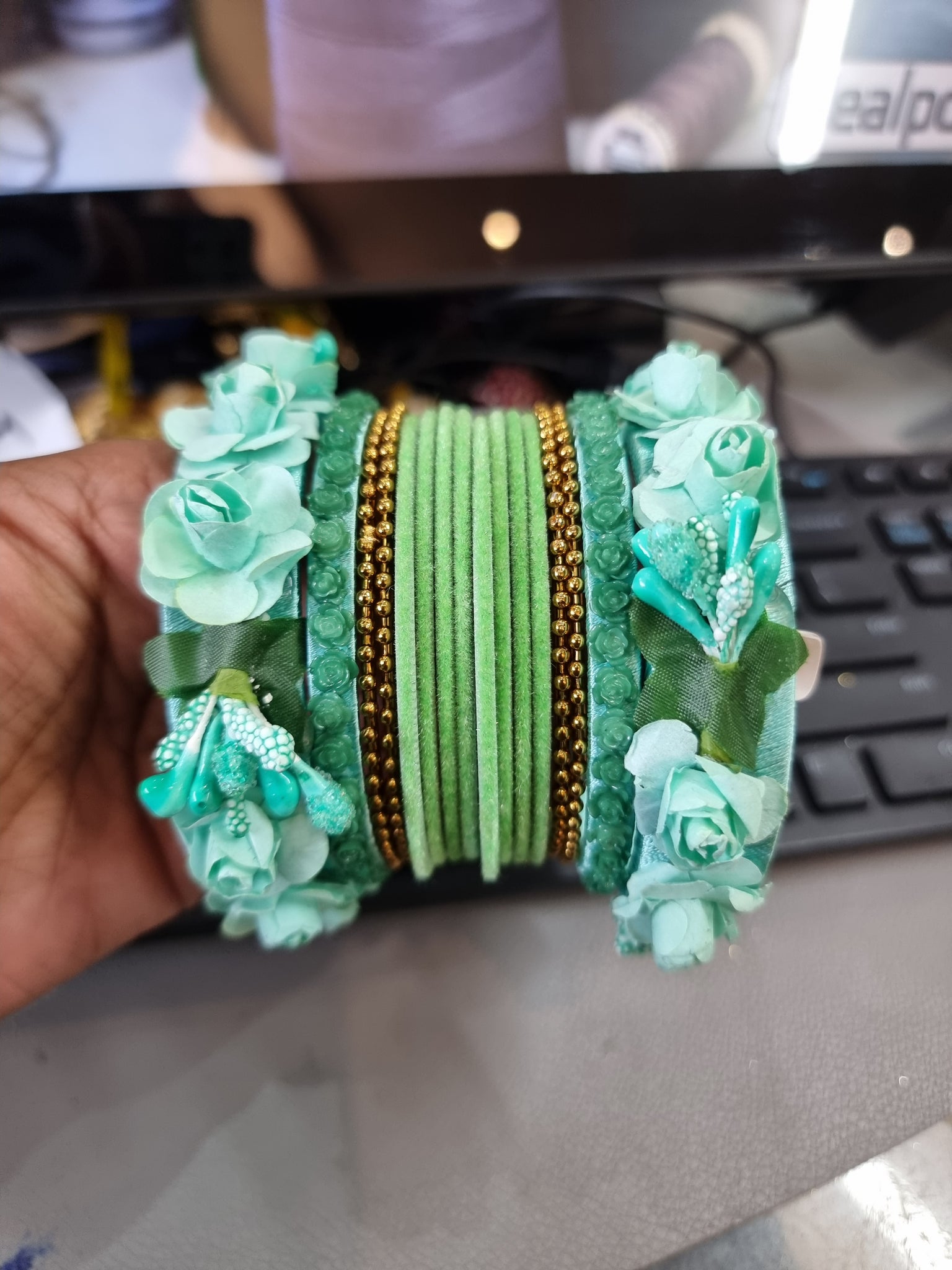 Beautiful designer floral bangles