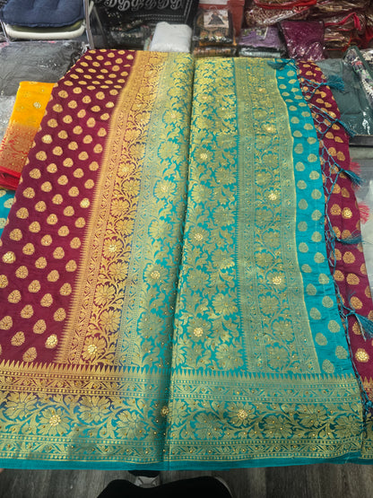 Beautiful designer silk saree