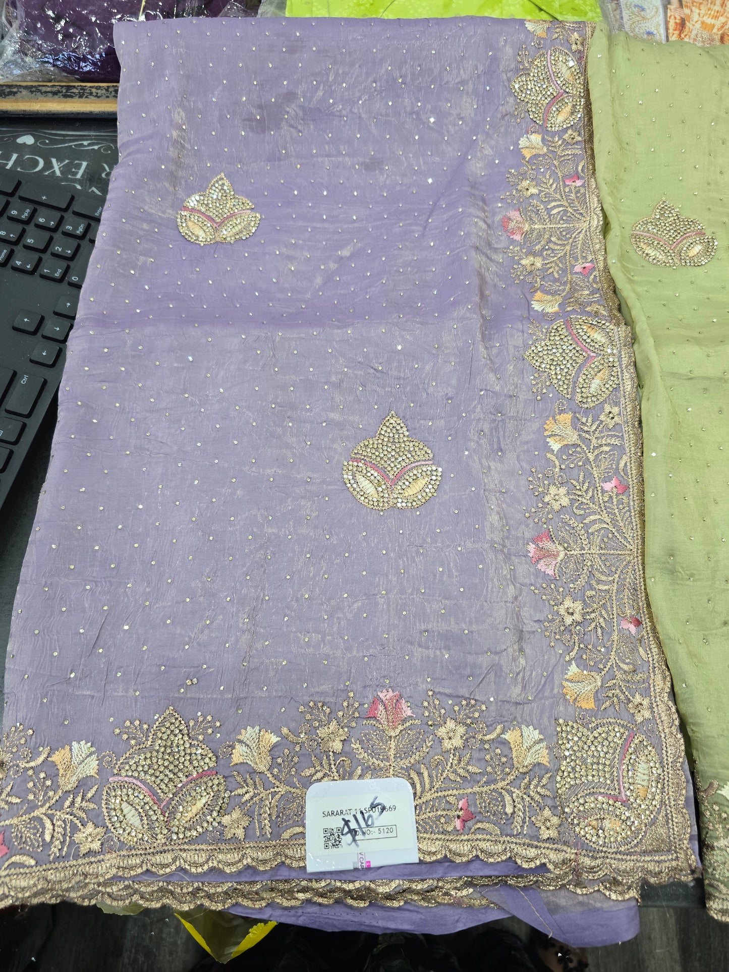 Beautiful designer fully embroidery saree.