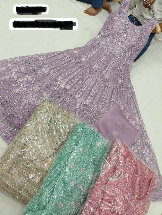 Beautiful designer gown anarkali suit