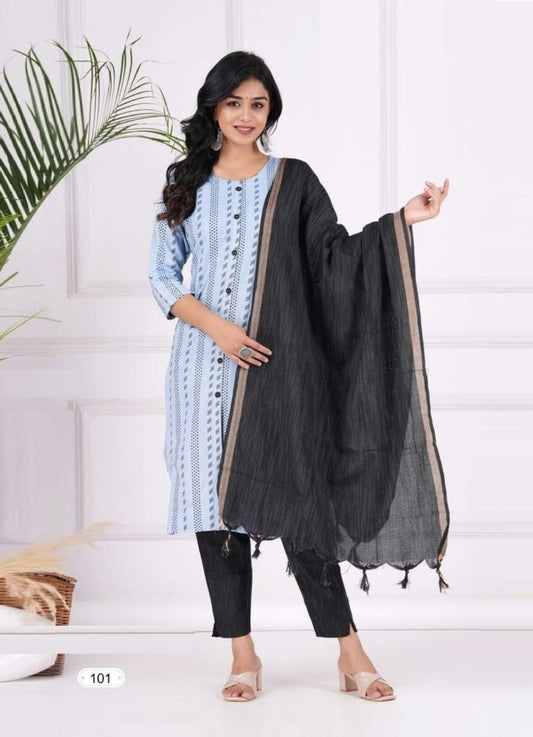 Beautiful designer kurti pants & dupptta set