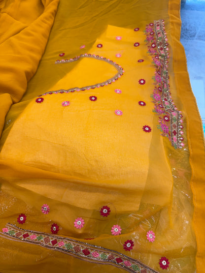 Beautiful designer Kashmiri embroidered saree