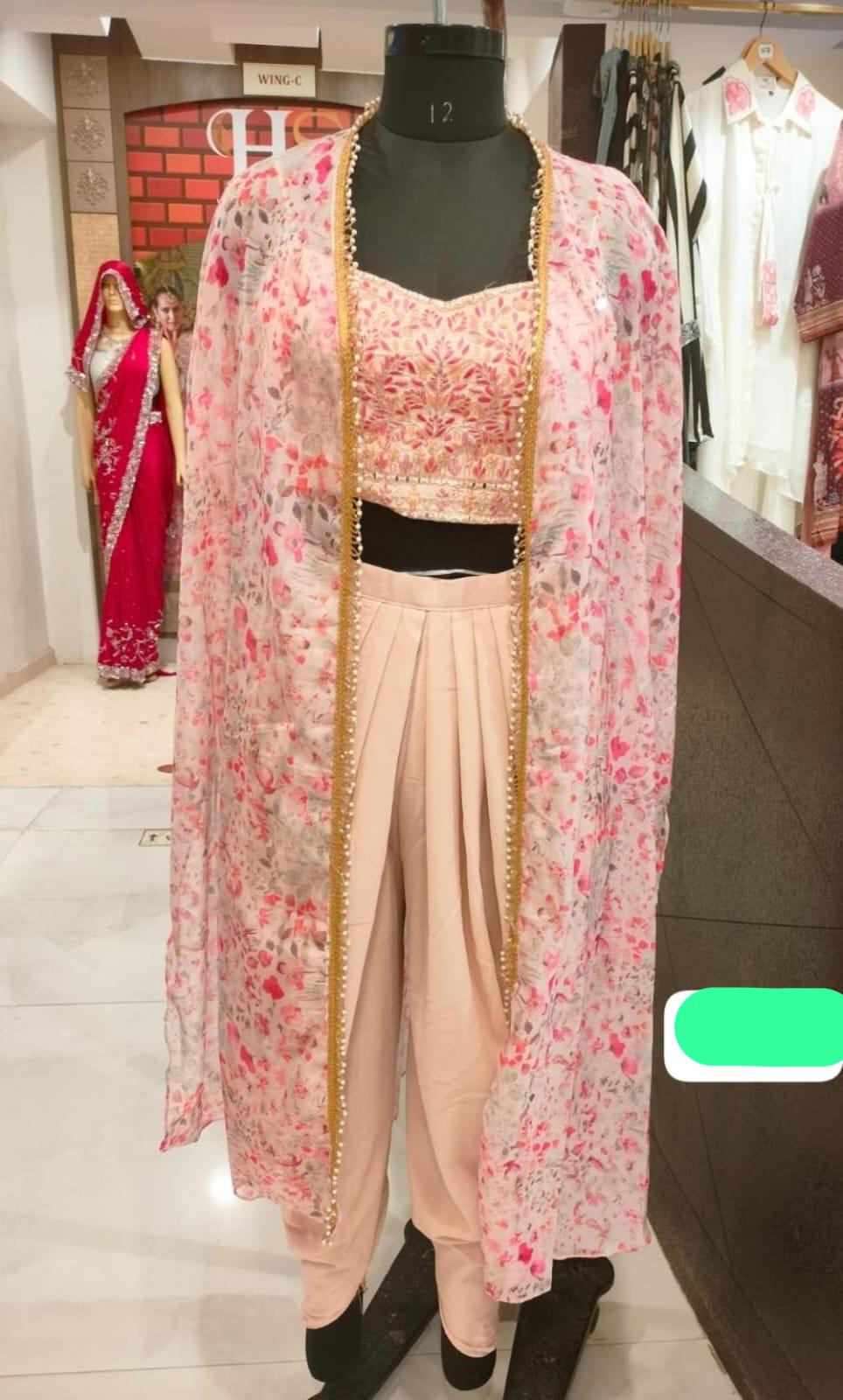 Beautiful designer dhoti suit with jacket/koti