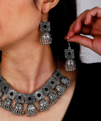 Beautiful designer oxidised choker set