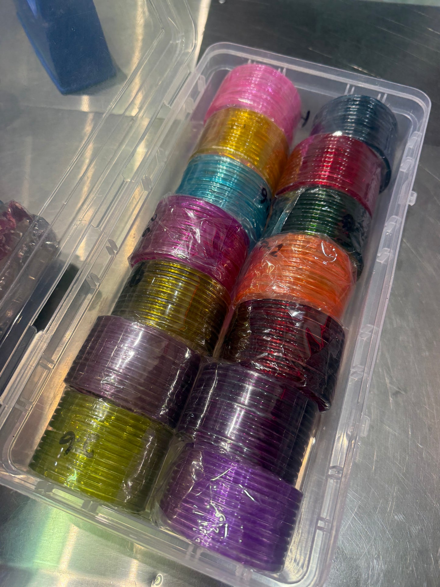 Beautiful designer jelly bangle set with box