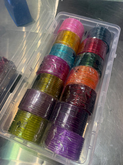 Beautiful designer jelly bangle set with box