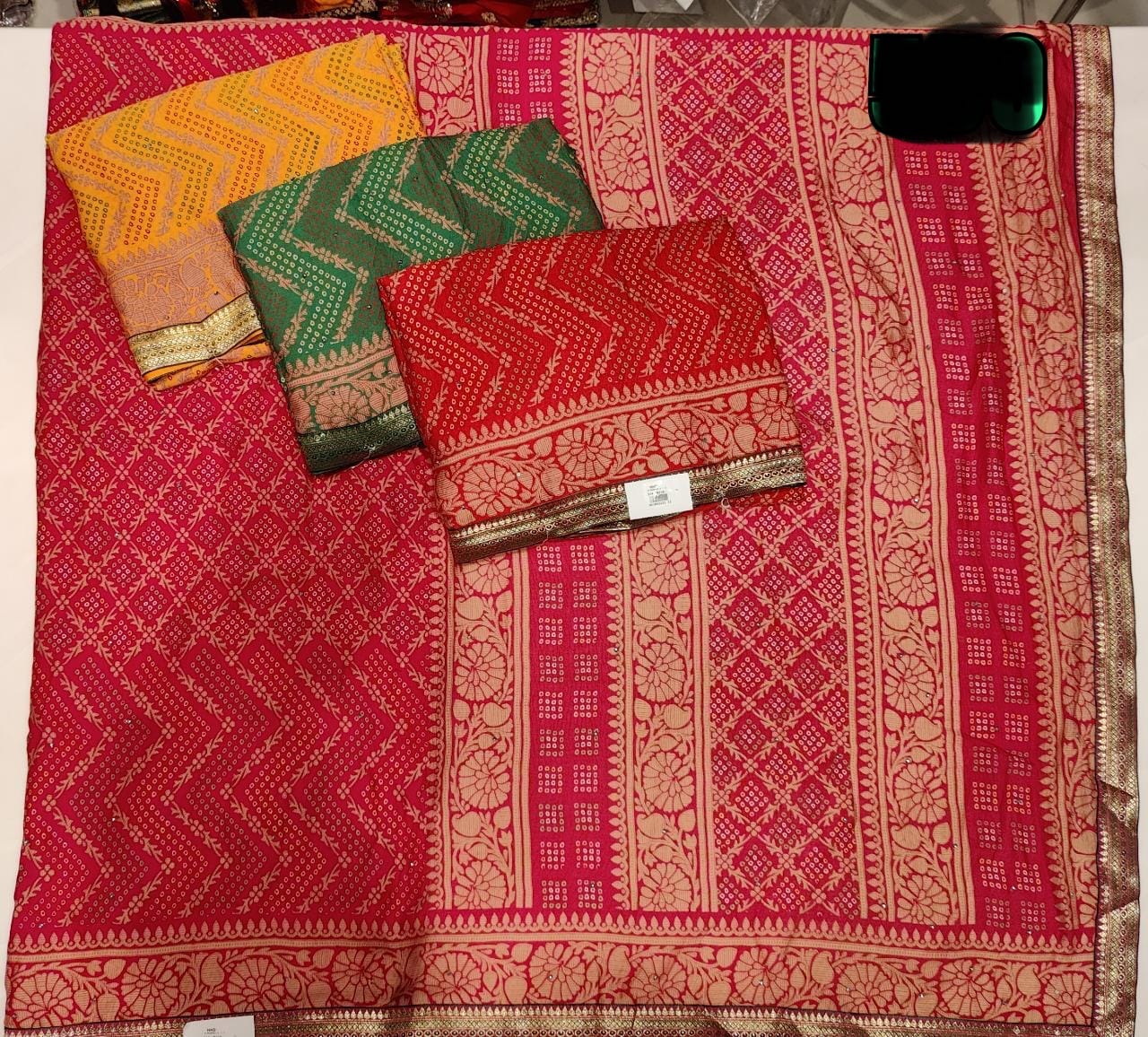 Beautiful designer bandhani saree