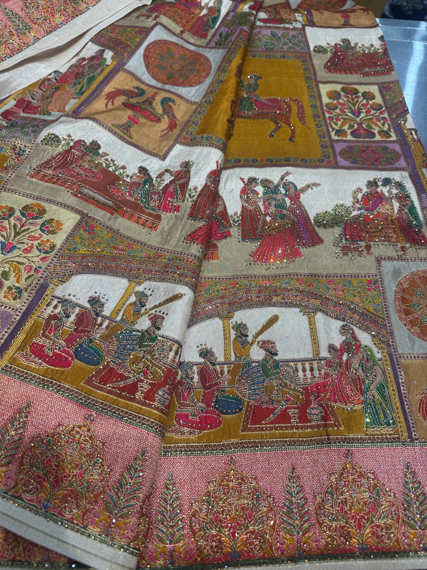 Beautiful designer Pure Kanni Silk Woven Sarees with Sabysachi Border