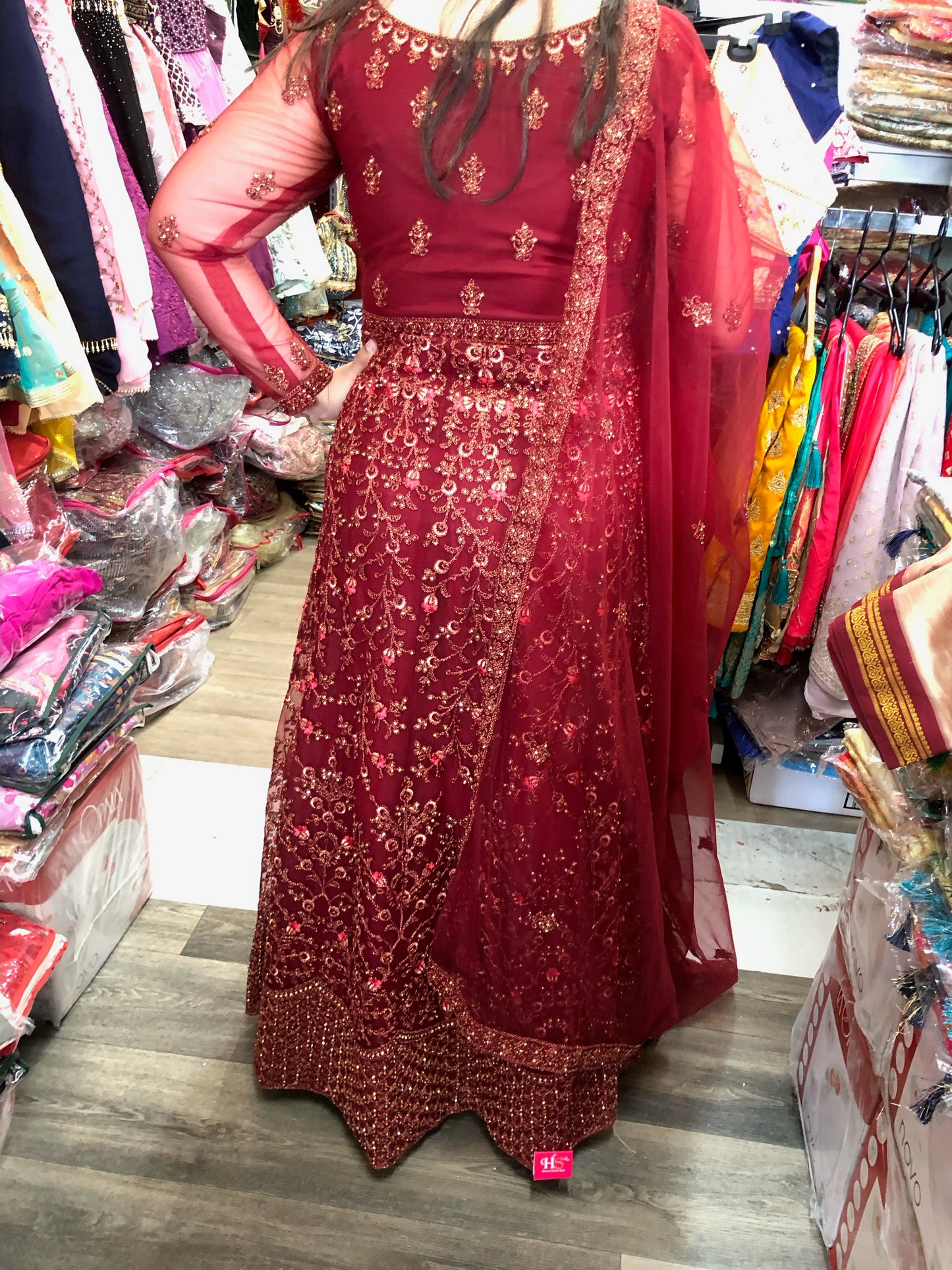 Beautiful designer anarkhali with embroidery