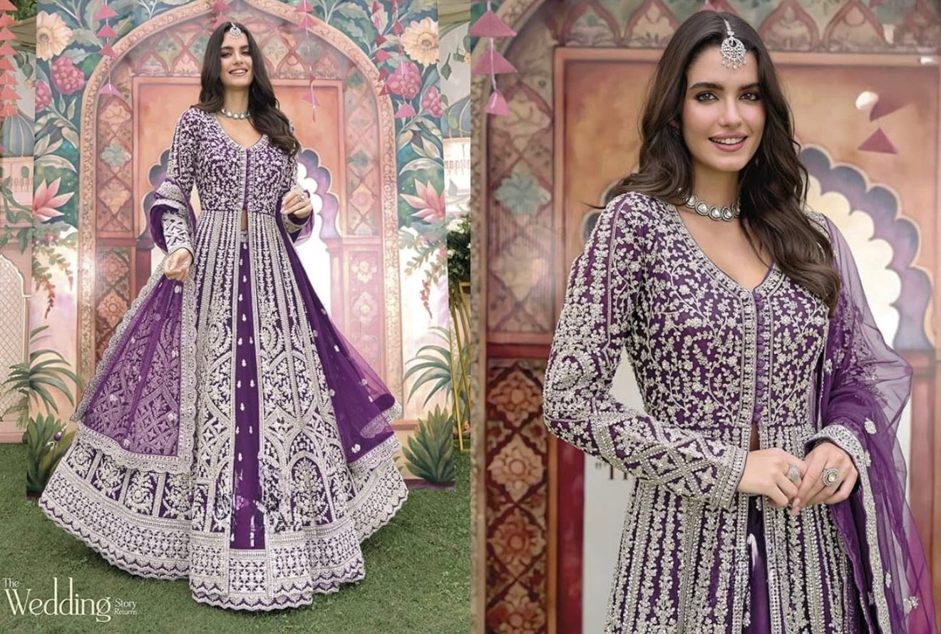 Beautiful designer long top lengha choli