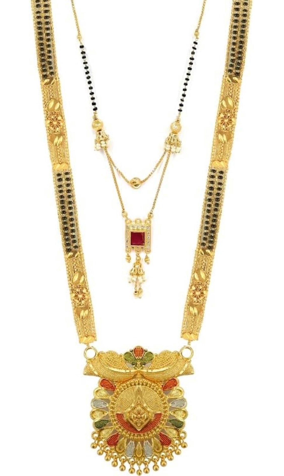 Beautiful designer  Jewellery Combo Of 2 Pcs Ethnic Traditional One Gram Gold plated set