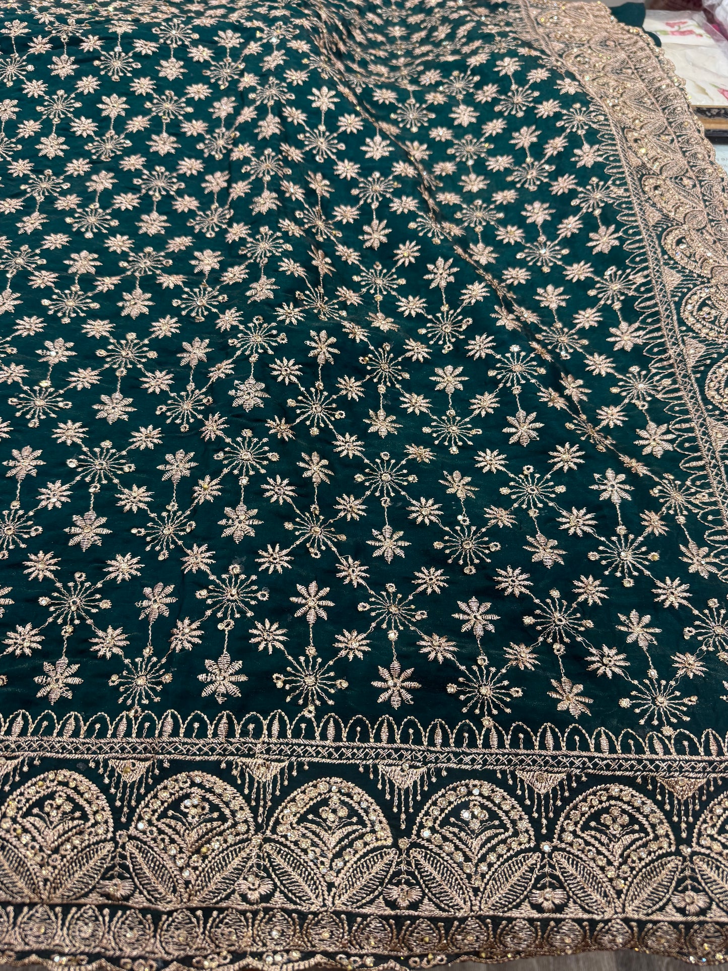 Beautiful designer fully embroidered Jimmy Choo saree