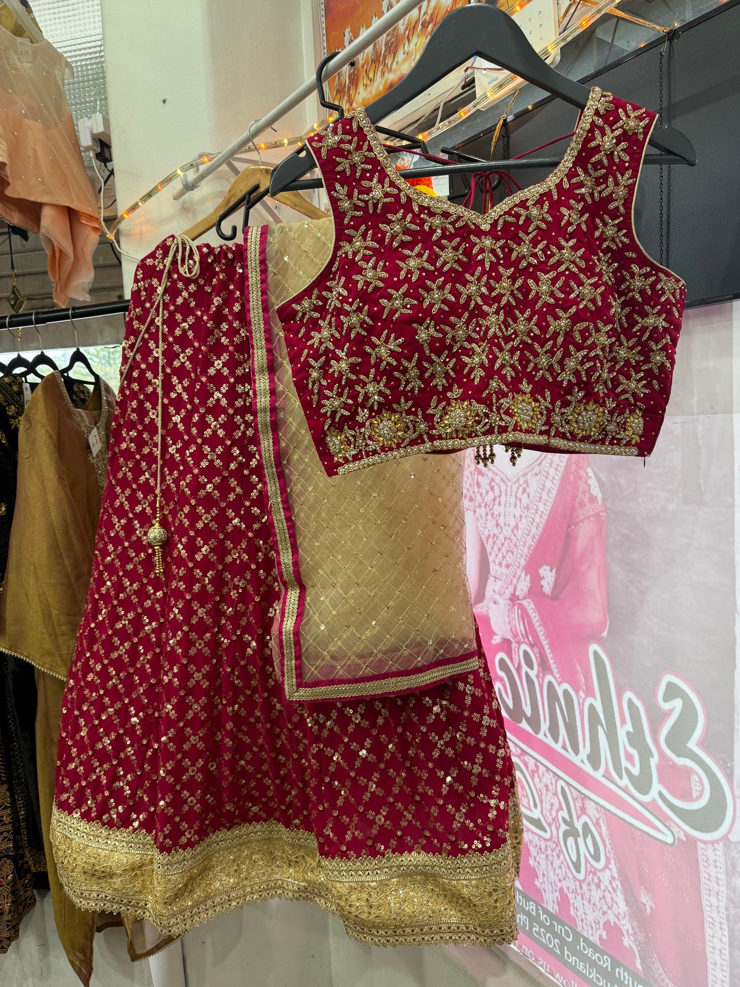 Beautiful designer heavily embroidery lengha choli suit