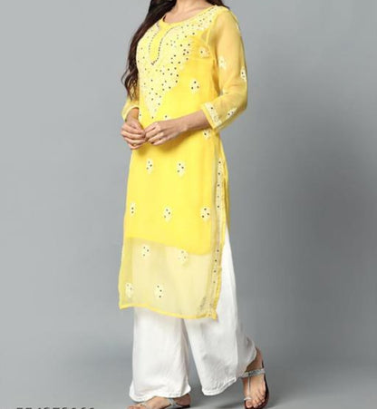 Beautiful designer lucknowi Embroidery Kurti with plazo