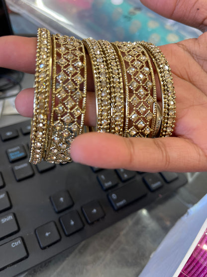 Beautiful designer stone bangles set