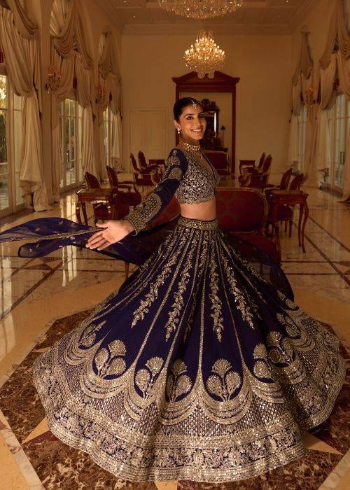Beautiful designer Indian Wedding Purple Trendy Designer Lehenga Choli