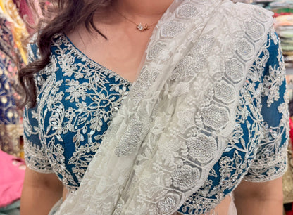 Beautiful saree blouse combo