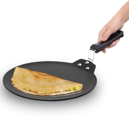 Hawkins Futura 28 cm Non Stick Dosa Tawa, Induction Base Black (INDT28)